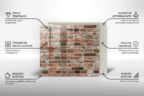 Üveg vágódeszka Régi téglafal