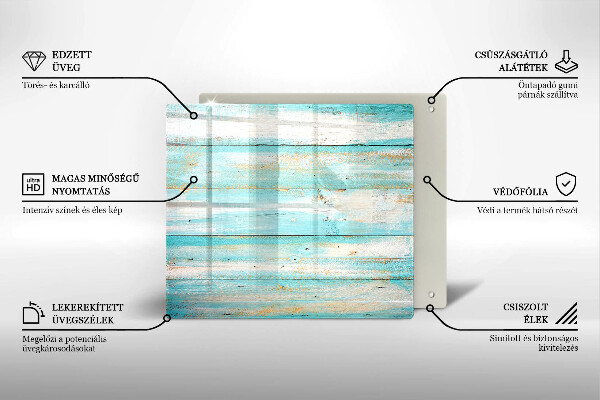 Üveg vágódeszka Vintage fa táblák