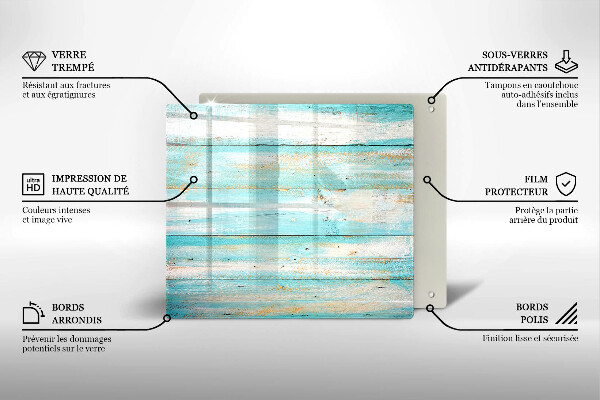 Üveg vágódeszka Vintage fa táblák