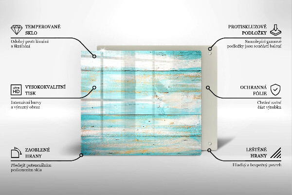 Üveg vágódeszka Vintage fa táblák