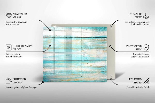 Üveg vágódeszka Vintage fa táblák