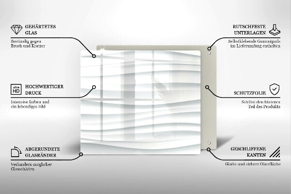 Üveg vágódeszka Modern szerkezet