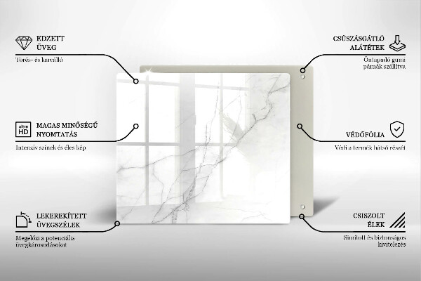 Üveg vágódeszka Márvány kő háttér