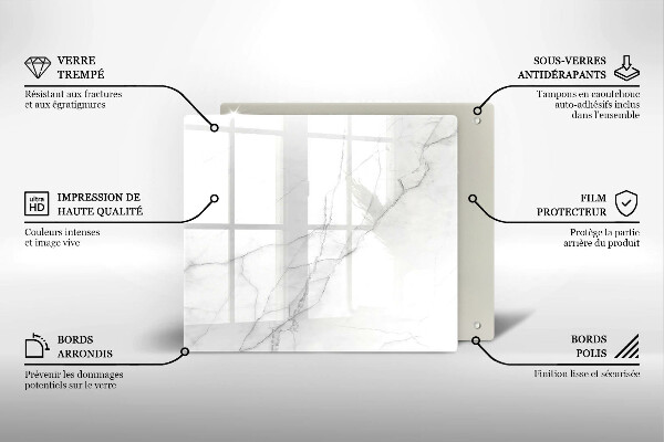 Üveg vágódeszka Márvány kő háttér