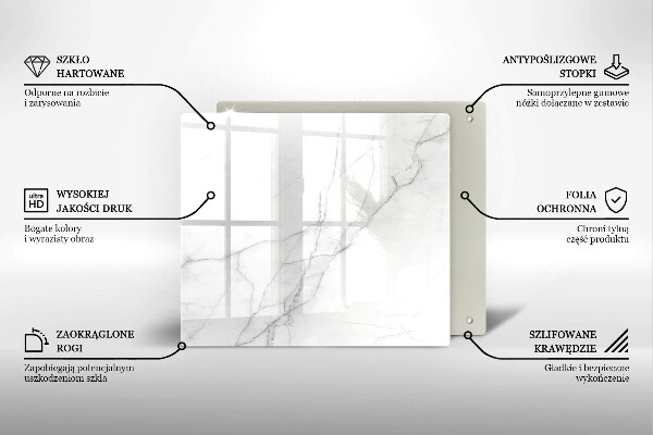 Üveg vágódeszka Márvány kő háttér