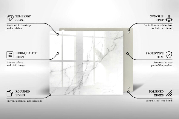 Üveg vágódeszka Márvány kő háttér