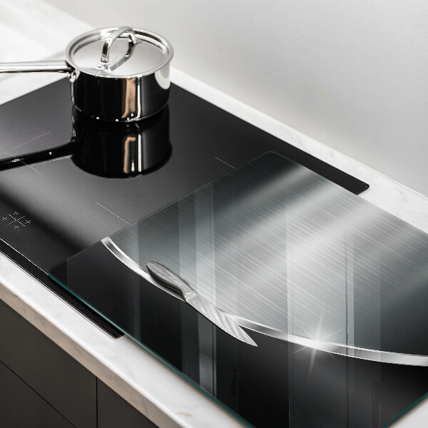 Üveg vágódeszka Absztrakció fémmel