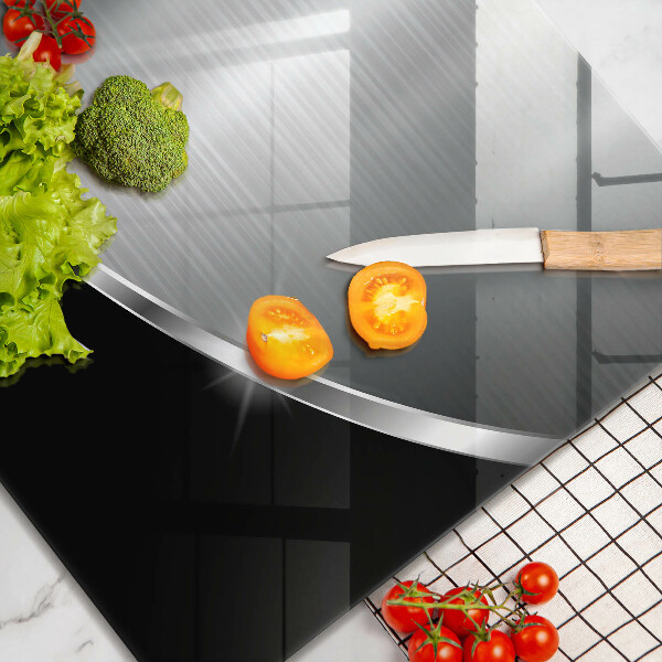 Üveg vágódeszka Absztrakció fémmel