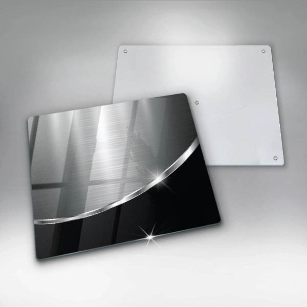 Üveg vágódeszka Absztrakció fémmel