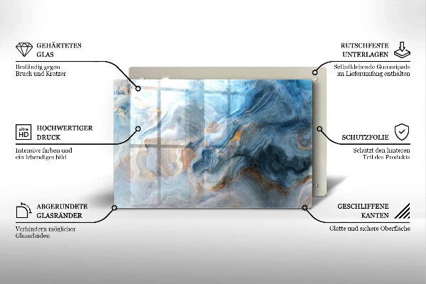 Üveg vágódeszka Márvány textúra