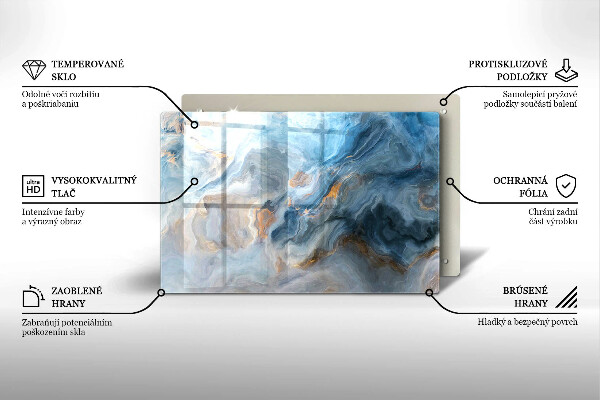 Üveg vágódeszka Márvány textúra