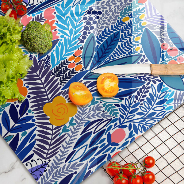 Üveg vágódeszka Festett rét