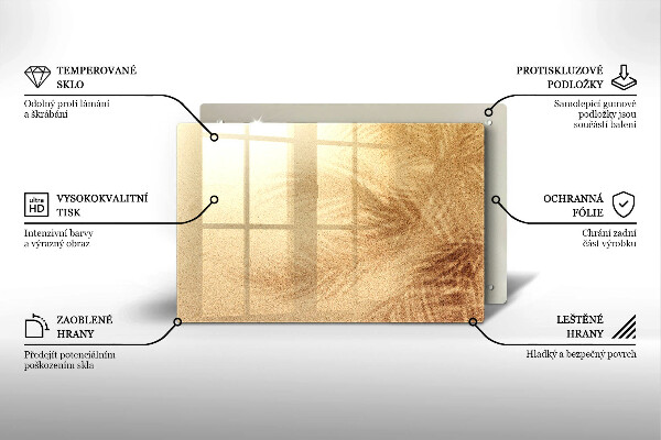 Üveg vágódeszka Tengerparti homokos nyaralás