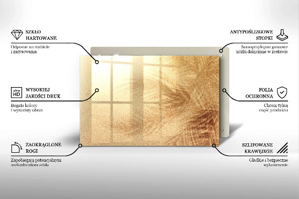 Üveg vágódeszka Tengerparti homokos nyaralás