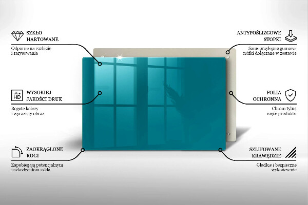 Üveg vágódeszka Türkiz