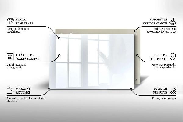 Üveg vágódeszka fehér szín