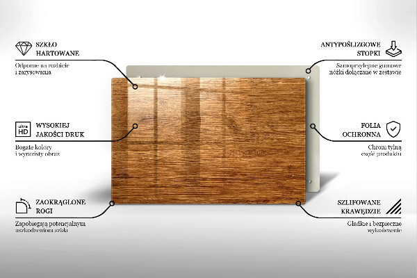 Üveg vágódeszka Fa tábla textúra