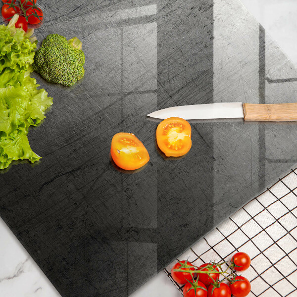 Üveg vágódeszka Fém textúra