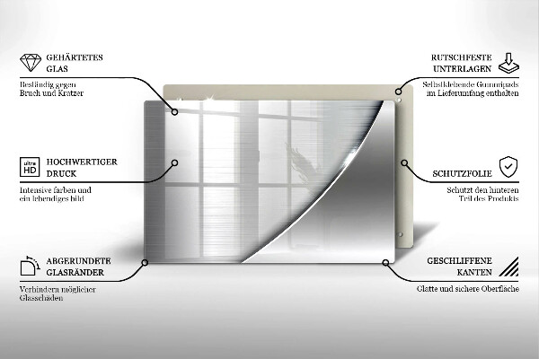 Üveg vágódeszka Fém formák