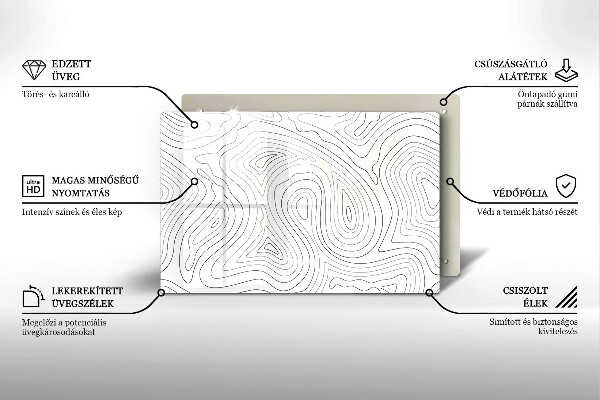 Üveg vágódeszka Absztrakt formák