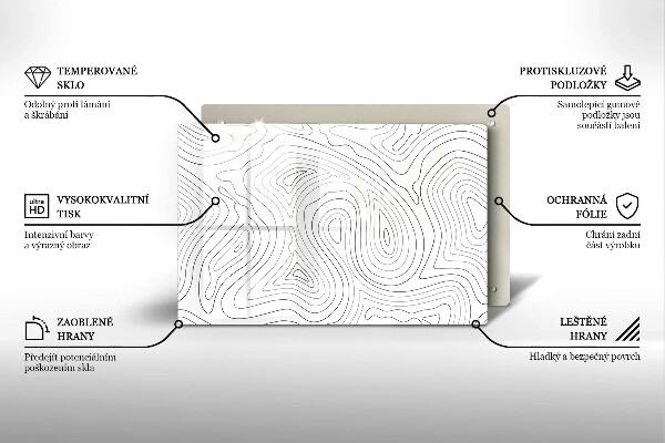 Üveg vágódeszka Absztrakt formák