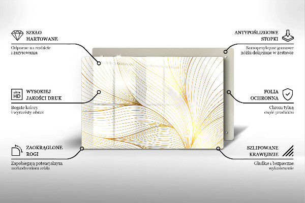 Üveg vágódeszka Modern vonalak minta