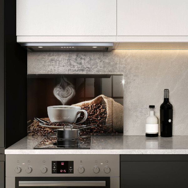 Üveg vágódeszka Kávé és egy csésze