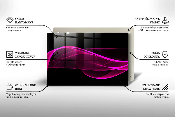 Üveg vágódeszka Rózsaszín absztrakció