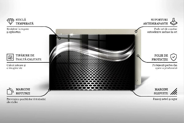 Üveg vágódeszka Fém szerkezet