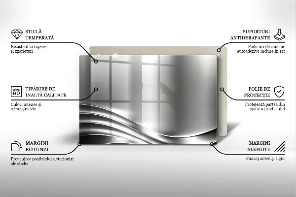 Üveg vágódeszka Fém szerkezet