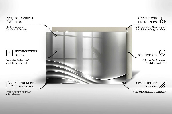 Üveg vágódeszka Fém szerkezet