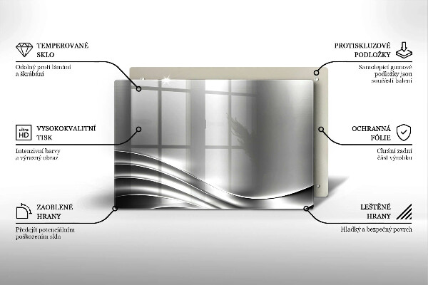 Üveg vágódeszka Fém szerkezet