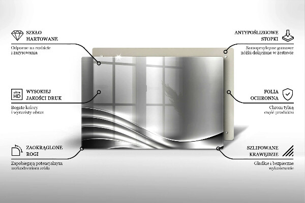 Üveg vágódeszka Fém szerkezet