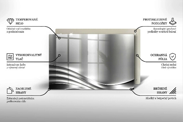 Üveg vágódeszka Fém szerkezet