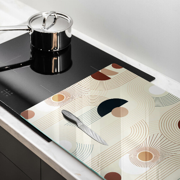 Üveg vágódeszka Boho geometriai formák