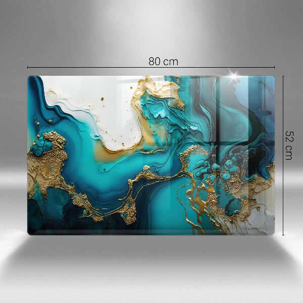 Üveg vágódeszka Türkiz absztrakció