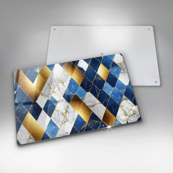 Üveg vágódeszka Arany márványrombuszok
