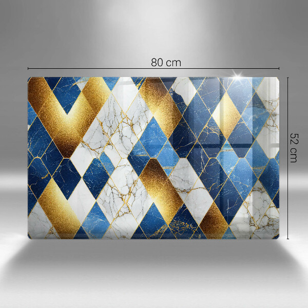 Üveg vágódeszka Arany márványrombuszok