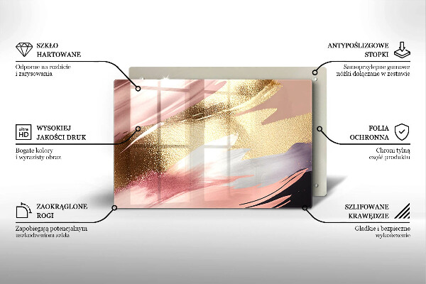 Üveg vágódeszka Pasztell foltok