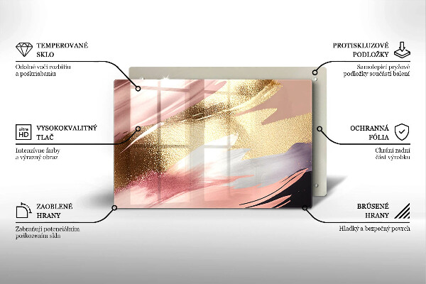 Üveg vágódeszka Pasztell foltok