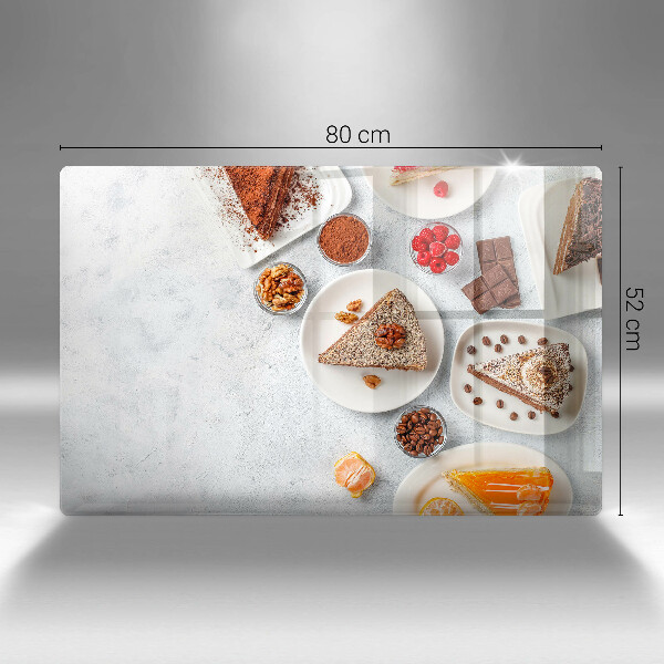 Üveg vágódeszka A torta édessége