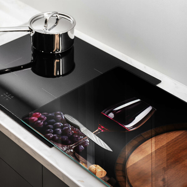 Üveg vágódeszka Hordós borospohár