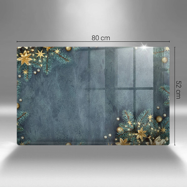 Üveg vágódeszka karácsonyi díszek