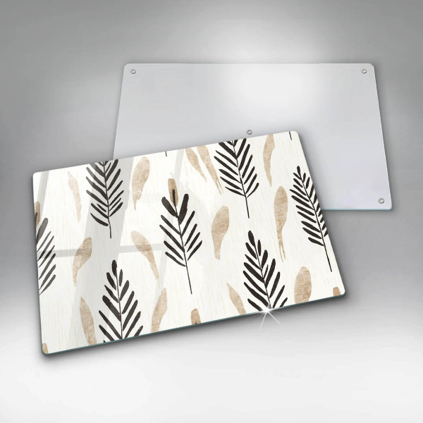 Üveg vágódeszka Boho növények