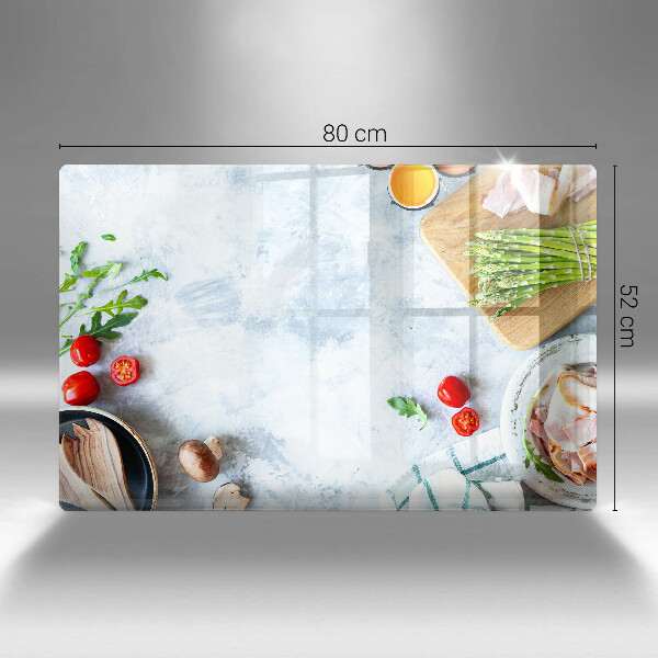 Üveg vágódeszka Hozzávalók a konyhában