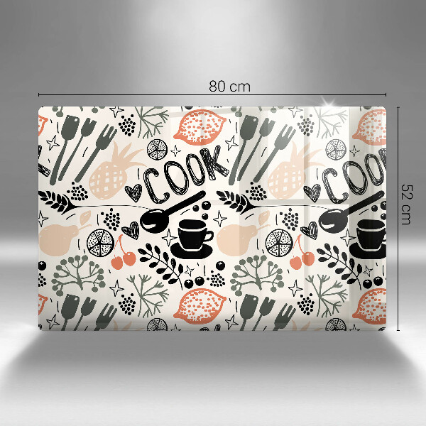 Üveg vágódeszka Rajzfilm konyhai motívum