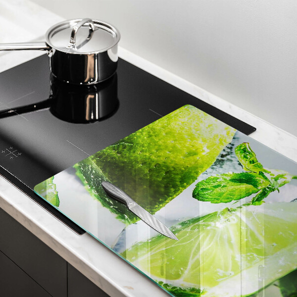 Üveg vágódeszka Víz mésszel és jéggel