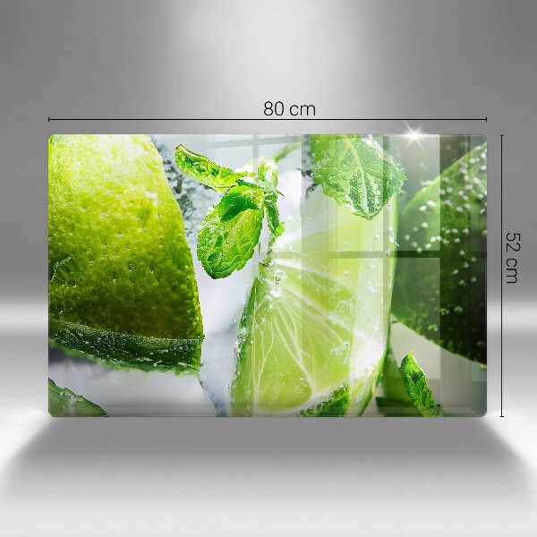 Üveg vágódeszka Víz mésszel és jéggel