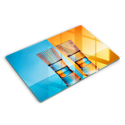 Üveg vágódeszka Két pohár vizet