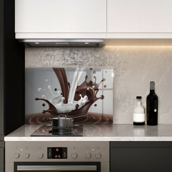 Üveg vágódeszka Tej és csokoládé